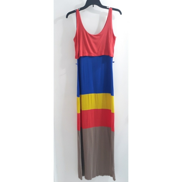 💥 5 for $25 color block maxi dress - Picture 1 of 4